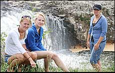 Tourists at falls