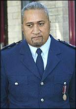 Anthony Laime Solomona

-was involved in the ritual
humiliation of some young
suspects

NZ Herald Mar 5 2005
Picture Greg Bowke
